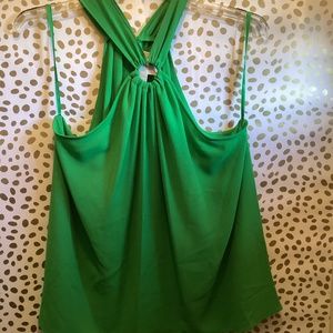 Michael Kors Clover Green Halter Top (XXL)